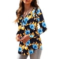 thumbnail image 2 of a.Jesdani Women's Plus Size Tunic Tops Long Sleeve V Neck Casual Blouses m-4x, 2 of 7