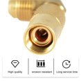 thumbnail image 4 of Wosthever Conector de tanque de Conexión rápida 9/16 a 5/8 Conector de tanque de propano Adaptador de conexión de latón para estufa carpas, 4 of 6