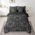 thumbnail image 2 of Manfei Western Boho Spider Bedding Comforter Set 7pcs, Vintage Tribal Damask Queen Bedding Sets, Mandala Floral Print Reversible Queen Sheet Sets, Breathable Home Decor, 2 of 7