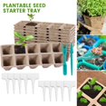 thumbnail image 3 of 10 Pack Seed Starter Trays Pots Biodegradable Seedling Cells Plant With Labels, 3 of 11