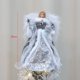 thumbnail image 1 of Angel Christmas Tree Topper Ornament with White Feather Wings Xmas Trees Topper Star for Home Holiday Party Trees Decorations, 1 of 5