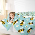 thumbnail image 4 of Homewish Cartoon Bee Bedding Comforter Set 2pcs for Kids Children,Chic Floral Daisy Twin Comforter Sets Microfiber,Spring Garden Breathable Bedding Set,Lightweight Room Decor,Reversible, 4 of 8