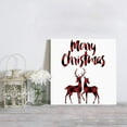 thumbnail image 4 of Canvas Wall Art Red Black Buffalo Check Plaid Reindeer Merry Christmas Picture Modern Artwork Printed on Canvas - Oil Painting for Wall Decor - Stretched and Framed Ready to Hang(16" x 16"), 4 of 6
