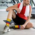 thumbnail image 6 of Mens Crew Socks Womens Colombia Flag Workout Training Athletic Socks, 6 of 7