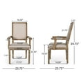 thumbnail image 6 of GDF Studio Ashlyn French Country Fabric Upholstered Wood Dining Chairs, Set of 6, Beige and Natural, 6 of 9