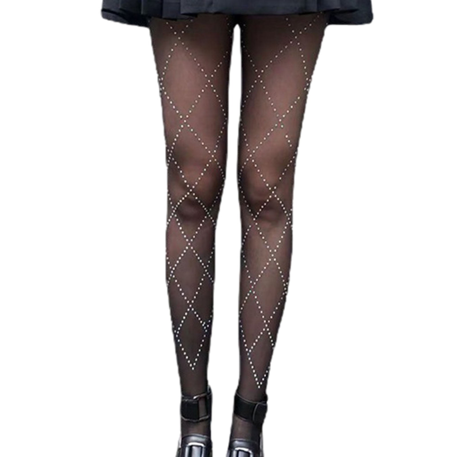 Details about   Sexy Rhombus Pattern Tights Pantyhose