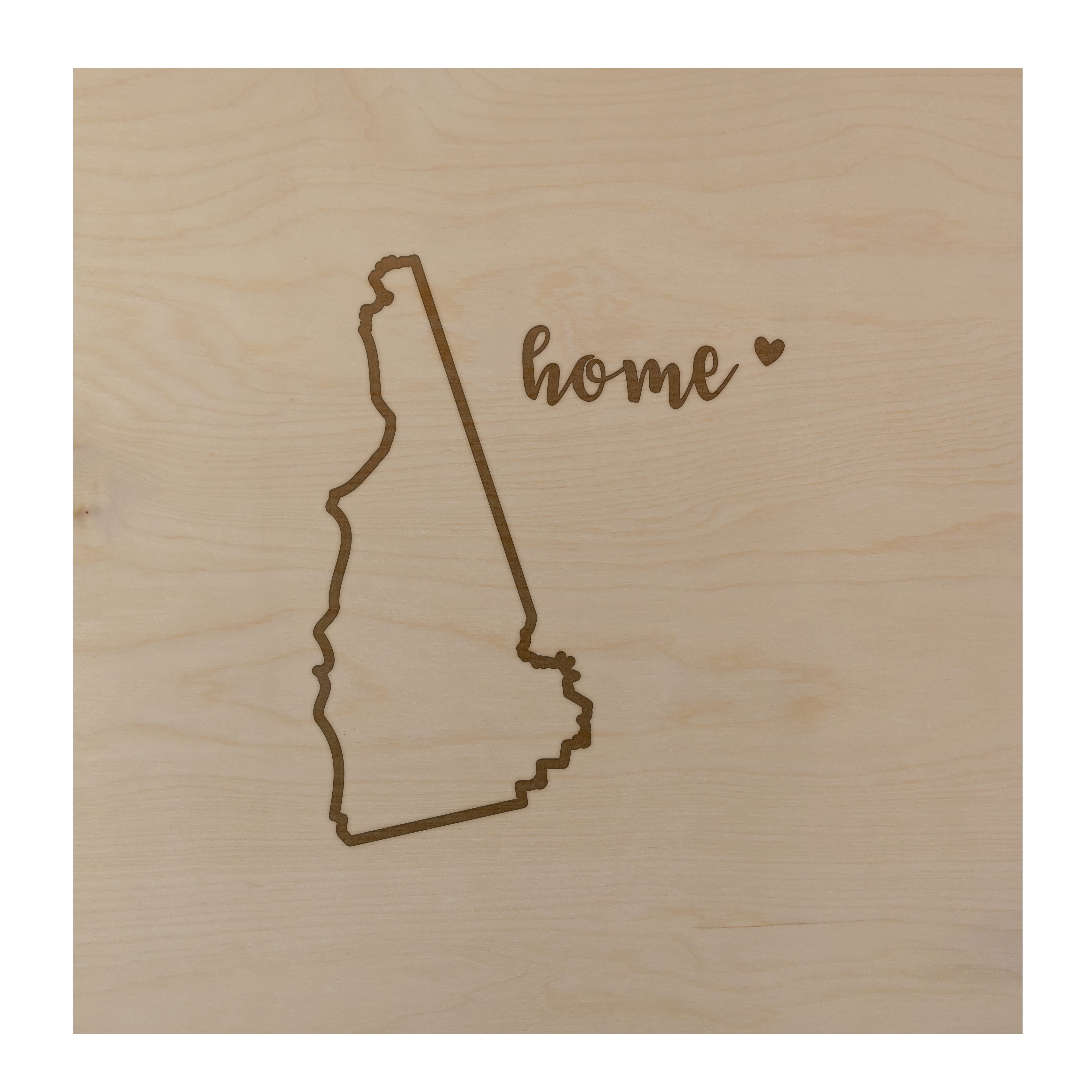 home sign state sign 12x12 wall hanging New Hampshire wood sign