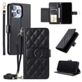 thumbnail image 1 of Funda tipo billetera GANGXUN para iPhone 15 Pro Max – Tapa abatible con correa para mujer, 1 of 5