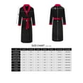thumbnail image 4 of FashGudim Mens Robes Big and Tall Full Length Shawl Collar Long Plush Robe (Black/Burgundy,L/XL), 4 of 5