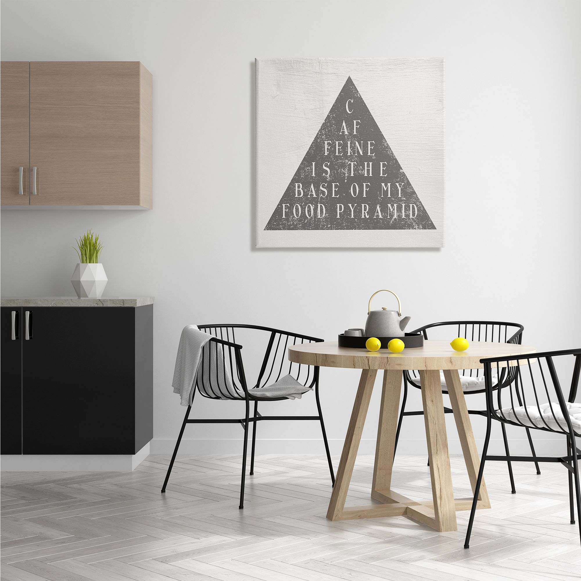 Stupell Indtries Caffeine is My Food Pyramid Funny Kitchen ,30 x 30,Design by Daphne Polselli