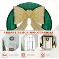 thumbnail image 5 of 24" Pre-Lit Outdoor Christmas Wreath with Golden Bow, 200 LED Lights & Remote Control, Weather-Resistant for Front Door, Porch, Yard & Indoor Holiday Decor, 5 of 9