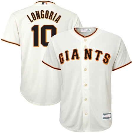 San Francisco Giants Bottle Jersey Evan Longoria San Francisco Giants Majestic Youth Home Cool Base Replica Player Jersey - Cream ()