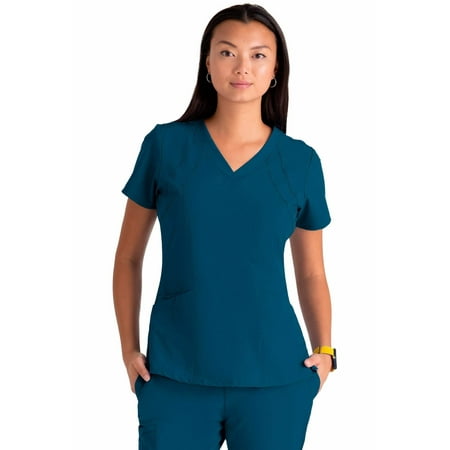 Barco One Women's 4-Pocket Princess Seam V-Neck Scrub Top - 5105
