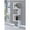 White, Chrome, variant on Baxter 67-inch 4-shelf Bookshelf Black and Chrome