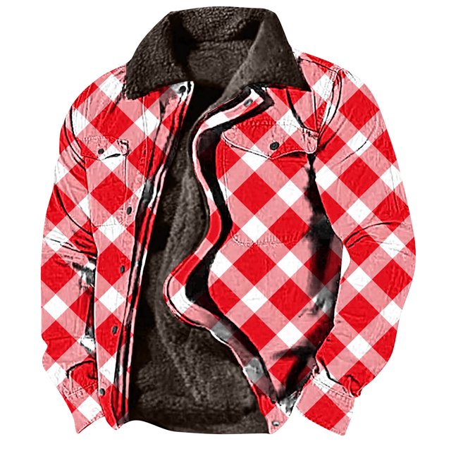 Puntoco Chaqueta Informal De Algodón Holgada Con Cremallera Y Bolsillos Con Costuras Laterales Gruesas Y Estampado Para Hombre