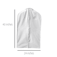 thumbnail image 3 of 40'' Waterproof White Vinyl Garment Bag - 1 Count  - Basic LTD, 3 of 3