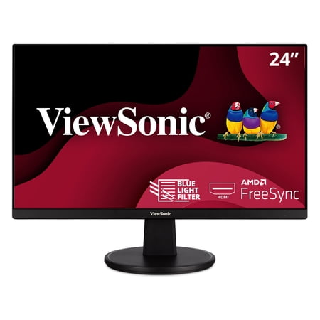 UPC: 0766907010947 | ViewSonic VA2447-MH 24 Inch Full HD 1080p Monitor with Ultra-Thin Bezel  AMD FreeSync  75Hz  Eye Care  and HDMI  VGA Inputs for Home and Office