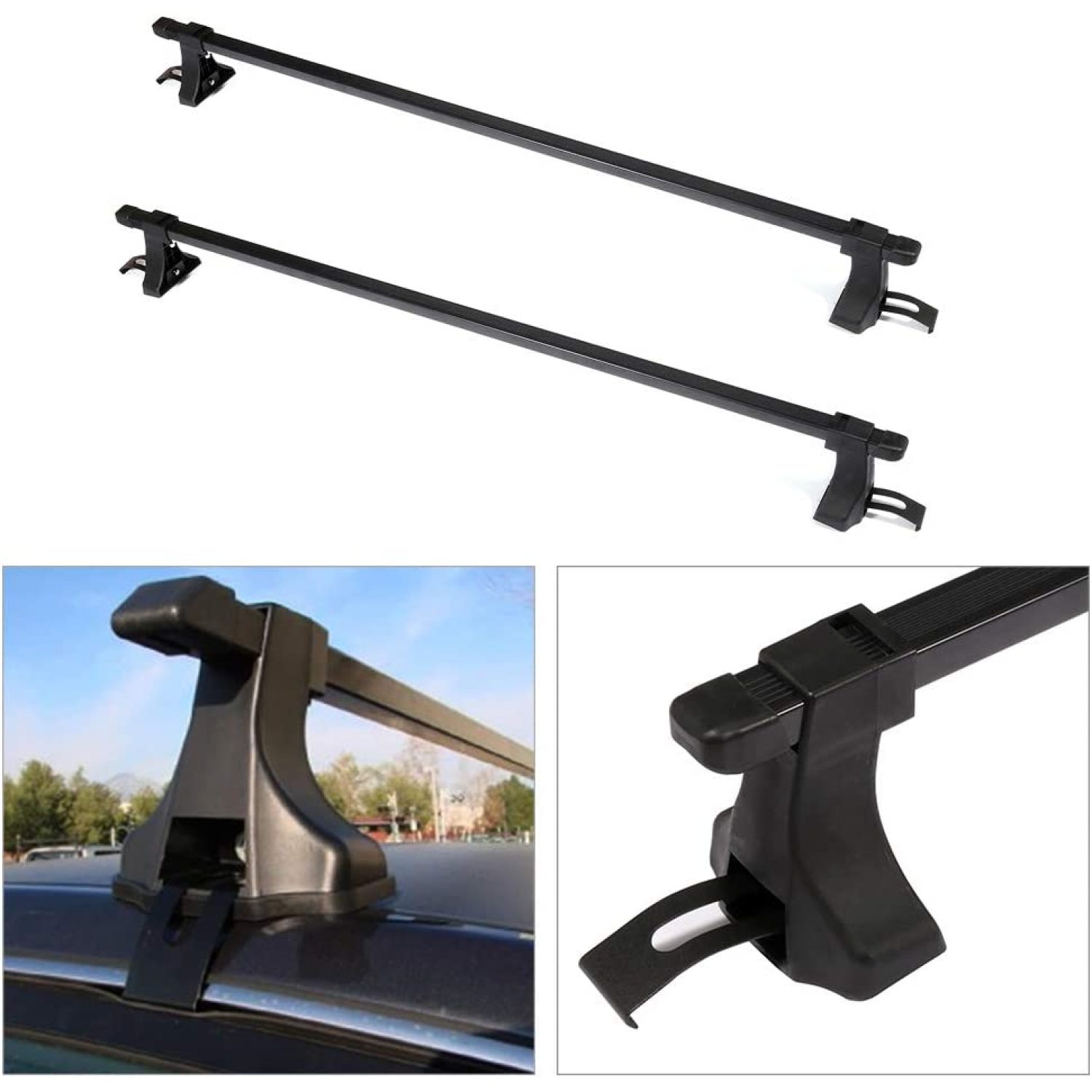 Codllyne Cargo Racks 48" Rooftop Luggage Canoe Kayak Carrier Rack Black
