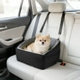 thumbnail image 4 of Studyset Dog Car Seat, Memory Foam Dog Booster Seat for Small Dogs Up to 25lbs-Elevated Pet Car Seat, Belt-Soft Pet Travel Bed for Front & Back Seats, 4 of 8