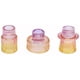 thumbnail image 1 of Portavelas Vixdonos de cristal (3 unidades), color morado, rosa y amarillo, 1 of 7