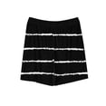 thumbnail image 4 of AJTQTH Striped Shorts for Girls Boys Kids Elastic Waist Short Pants with Pockets for Summer Beach Sport Lightweight Loose Trunks Black 13 Years, 4 of 4