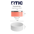 thumbnail image 5 of RTIC 3-in-1 Dog Bowl, Large, Stainless Steel Insulated Bowl, Silicone Lid, Coral & Light Grey, 5 of 7