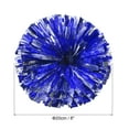 thumbnail image 2 of PET Cheerleading Pom Poms with Finger Holes for Sport Team Spirit Fun Dance Stage Events, Blue Silver 2 Pack, 2 of 6