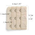 thumbnail image 3 of INSPIRE CHIC Women's 3 Hook 3 Row Bra Extenders Stretchy Bra Strap Buckle Hooks Bra Band Apricot 5, 3 of 5