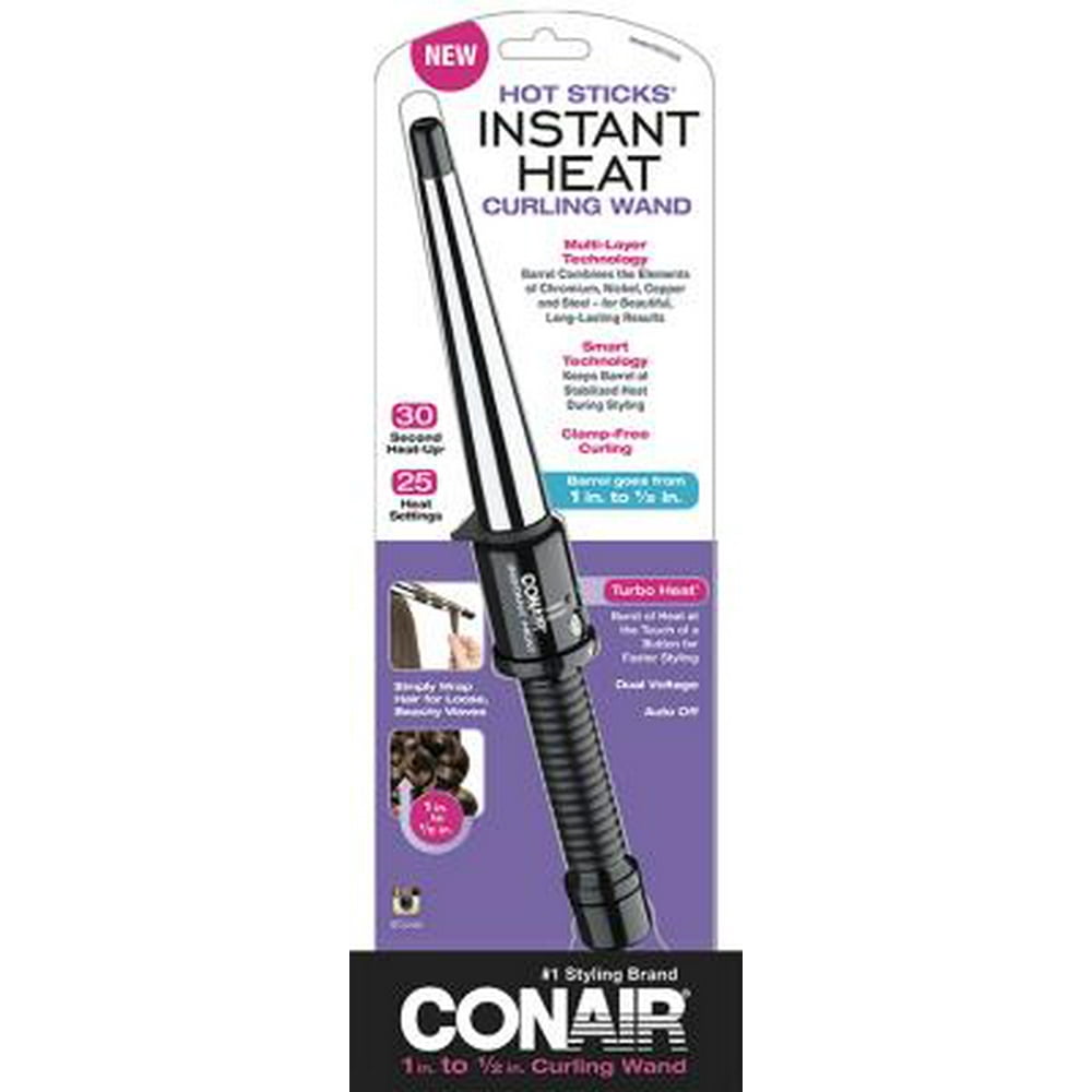 Conair Hot Sticks Instant Heat Curling Wand 1/2" to 1"