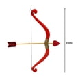 thumbnail image 3 of Nicky Bigs Novelties Deluxe Lightweight Red and Gold Mini Cupid Bow Set - Handheld Cupid Costume Accessories - Valentines Heart Arrow Prop, 3 of 9