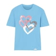 thumbnail image 5 of Sentmoon T-Shirts pour Femmes Hauts de Sortie pour Femmes Mode Décontractée pour Dames T-Shirt Imprimé Col Rond à Manches Courtes Ravissant pour l'Été et Temps Chaud TG, 5 of 5