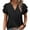 Black, variant on AOOCHASLIY Mothers Day Women's Solid V Neck Ruffle Front Button Down Long Sleeve Blouse Top Shirt