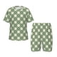 thumbnail image 1 of Balery Daisy Plaid Green Conjunto de Pijama Infantil de Manga Corta con Estampado – Ropa de Dormir de Algodón Suave-Medium, 1 of 6