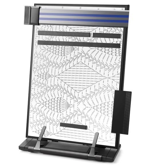 MOJMBSBSY Metal A4 Letter Desktop Document Holder Stand Copyholder File Organizer, Black