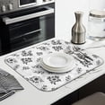 thumbnail image 3 of Pioneer Flower Floral Print Pattern Kitchen Dish Drying Mat 1 Pack, Ultra Absorbent Microfiber Drainer Mat, 16"x18", 3 of 6