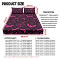 thumbnail image 7 of Pzuqiu Halloween Bat 3Pcs Bed Sheet Set with 2 Pillowcases,Soft Microfiber,3 Piece Sheet Set, Soft and Breathable Microfiber, Small Single Size Includes 1 Fitted Sheet & 2 Pillowcases Easy Care, 7 of 7