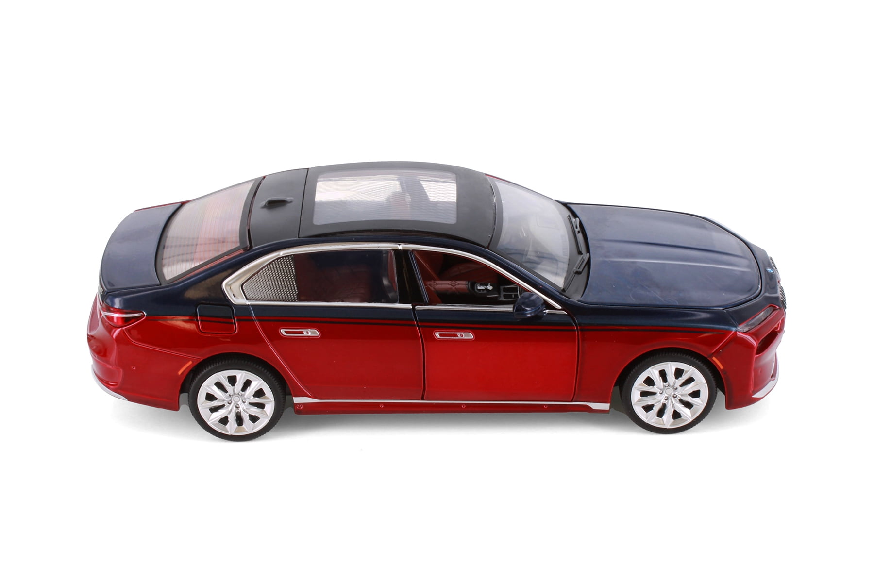 BMW i7 (G70) Limousine, Red/Blue - Showcasts 68288D - 1/24 Scale Diecast Model Car
