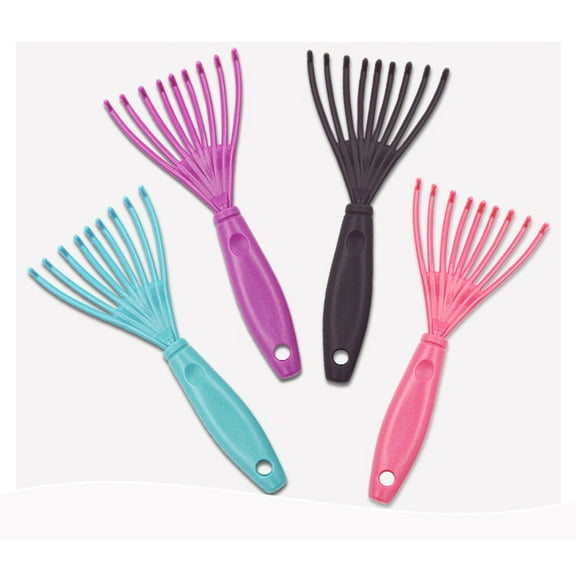 Soimiss Premium Plastic Hair Brush Cleaner Tool for Home and Salon Use Removes Embedded Hair Assorted Color 8pcs