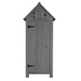 thumbnail image 3 of iTopRoad 70in Outdoor Storage Shed for Garden Tools, Wooden Patio Shed Lockers, 3 of 11