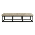 thumbnail image 4 of Serta Danes 72.5" Tufted Bench with Iron Legs for Bedroom or Living Room, Ivory, 4 of 7