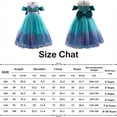thumbnail image 4 of HAWEE Girls Mermaid Costume with Wig Princess Dress Up Lace Off Shoulder Evening Elegant Dress, 4 of 7