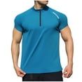 thumbnail image 2 of Tops para hombre, blusas y camisas de cuello redondo y manga corta para hombre, camisetas deportivas informales de verano de color liso con cuello redondo y manga corta, blusas, camisas, blusas de pol, 2 of 4