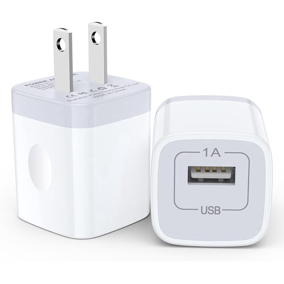 TYPPKMM Single Port USB Wall Charger, 5V 1A Fast Charging Cube for Samsung Galaxy & Android Phones