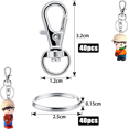 thumbnail image 2 of INF 80-pack key rings and rings with carabiner, 2 of 5