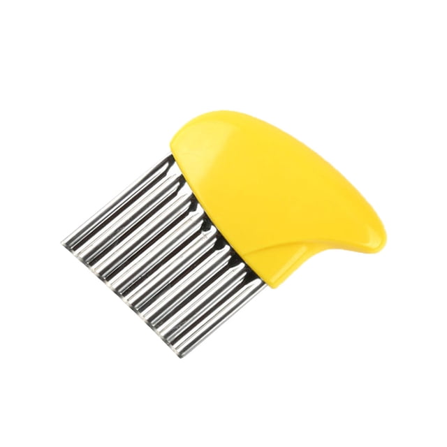 tredstone French Fries Cutter Vegetable Potato Chips Making Wavy Edged Fruit Slicer Kitchen Tool yellow 1Set