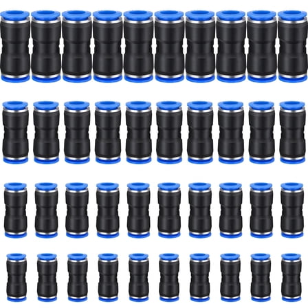 ICERUN Straight Push Connectors Pneumatic Connect Fittings Air Line Quick Hose Repair