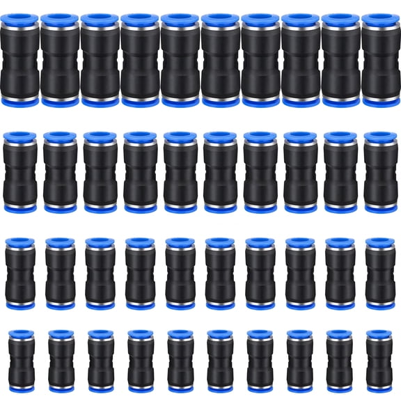 ICERUN Straight Push Connectors Pneumatic Connect Fittings Air Line Quick Hose Repair