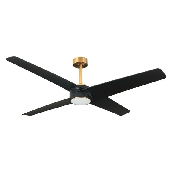 Whose Lamp Modern 60-Inch Black Chandelier Ceiling Fan with LED Lights and Remote Control