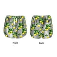 thumbnail image 3 of Fuzoiu Lemons on Striped Print Women's Athletic Shorts, Double-Layer Running Shorts with Pocket,Women's Workout Shorts for Yoga, Gym, and Workouts-Medium, 3 of 7