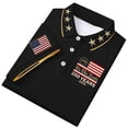 thumbnail image 3 of Men's USA 250th Anniversary Polo Shirt We The People Patriotic Flag Short Sleeve Golf Tee, 3 of 6